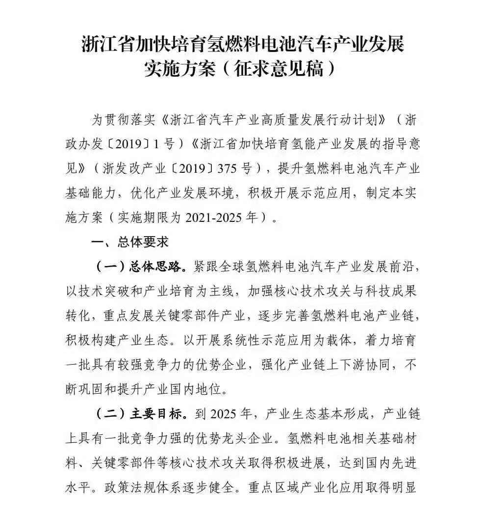氫車5000輛,氫站50座:浙江加快培育氫車發展實施方案意見(圖2) 氫車5000輛,氫站50座:浙江加快培育氫車發展實施方案意見(圖2)