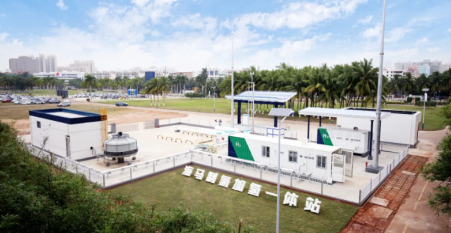 全球首個光伏發電—電解水制氫—氫燃料電池汽車項目試運營(圖1)